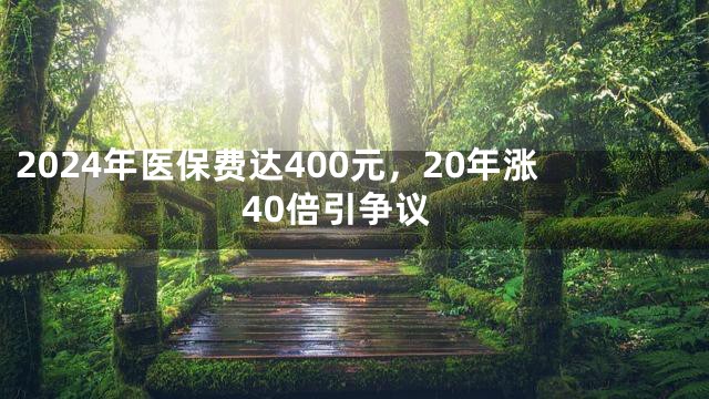 2024年医保费达400元，20年涨40倍引争议