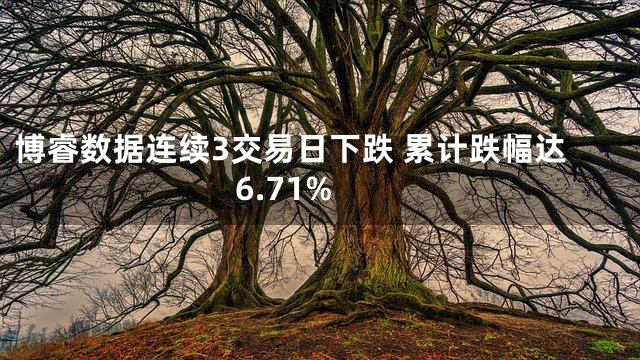 博睿数据连续3交易日下跌 累计跌幅达6.71%