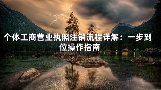 个体工商营业执照注销流程详解：一步到位操作指南