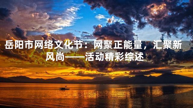 岳阳市网络文化节：网聚正能量，汇聚新风尚——活动精彩综述