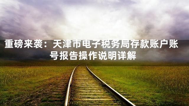 重磅来袭：天津市电子税务局存款账户账号报告操作说明详解