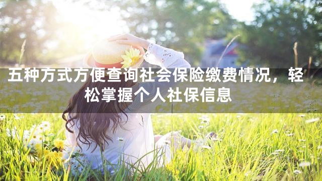 五种方式方便查询社会保险缴费情况，轻松掌握个人社保信息