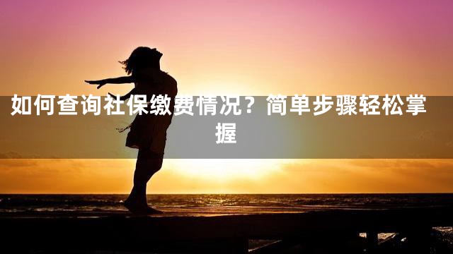 如何查询社保缴费情况？简单步骤轻松掌握