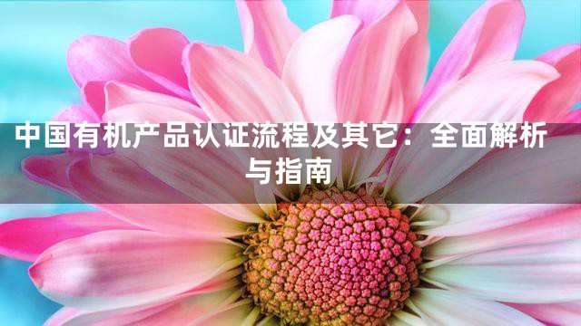 中国有机产品认证流程及其它：全面解析与指南