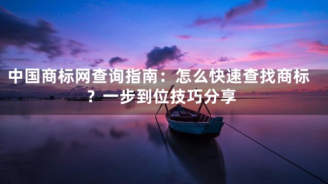 中国商标网查询指南：怎么快速查找商标？一步到位技巧分享