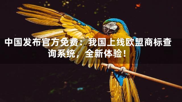 中国发布官方免费：我国上线欧盟商标查询系统，全新体验！