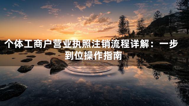 个体工商户营业执照注销流程详解：一步到位操作指南