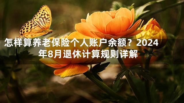 怎样算养老保险个人账户余额？2024年8月退休计算规则详解