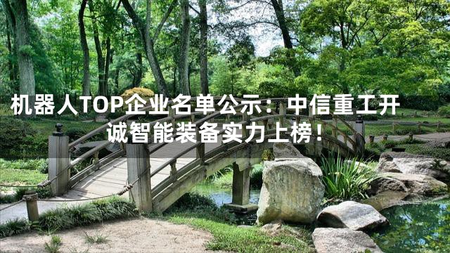 机器人TOP企业名单公示：中信重工开诚智能装备实力上榜！