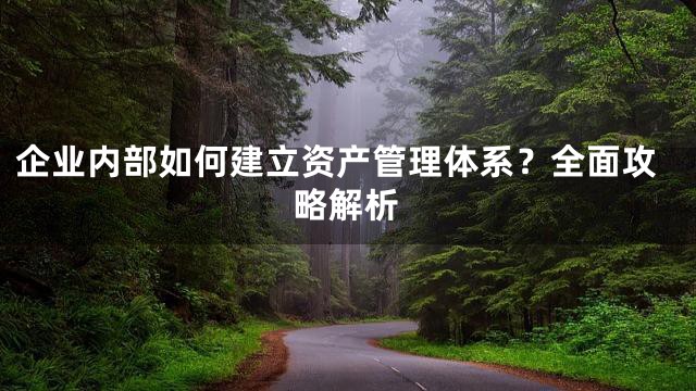 企业内部如何建立资产管理体系？全面攻略解析