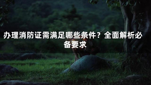办理消防证需满足哪些条件？全面解析必备要求