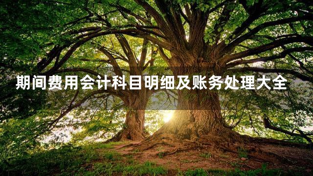 期间费用会计科目明细及账务处理大全
