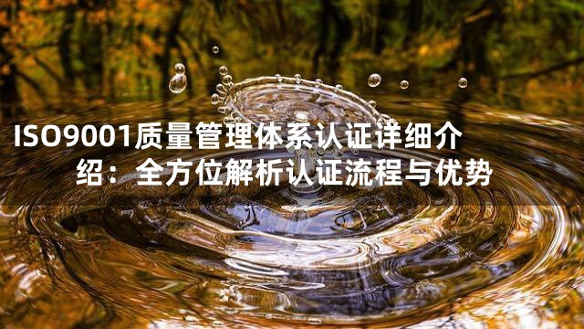 ISO9001质量管理体系认证详细介绍：全方位解析认证流程与优势