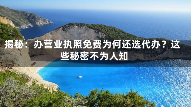 揭秘：办营业执照免费为何还选代办？这些秘密不为人知