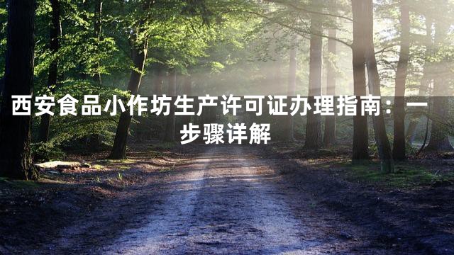 西安食品小作坊生产许可证办理指南：一步骤详解