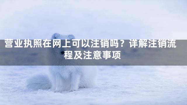 营业执照在网上可以注销吗？详解注销流程及注意事项