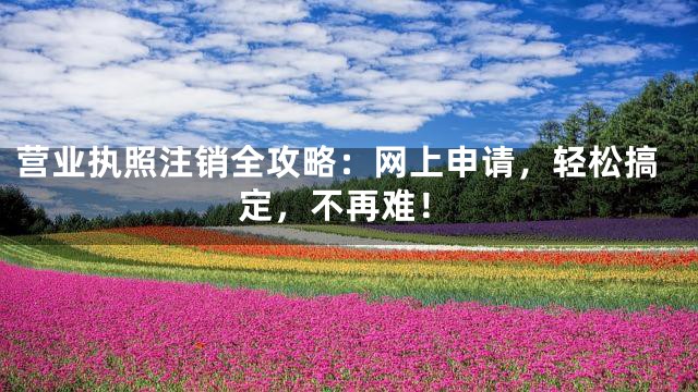 营业执照注销全攻略：网上申请，轻松搞定，不再难！