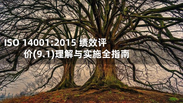 ISO 14001:2015 绩效评价(9.1)理解与实施全指南