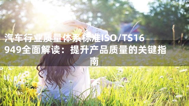汽车行业质量体系标准ISO/TS16949全面解读：提升产品质量的关键指南