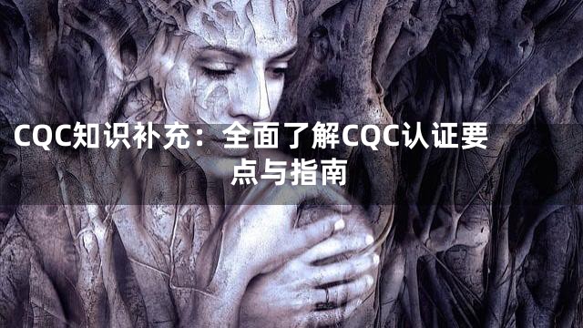 CQC知识补充：全面了解CQC认证要点与指南