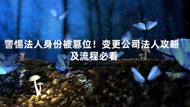 警惕法人身份被篡位！变更公司法人攻略及流程必看