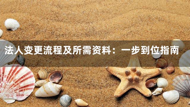 法人变更流程及所需资料：一步到位指南
