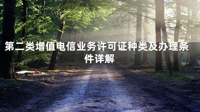第二类增值电信业务许可证种类及办理条件详解
