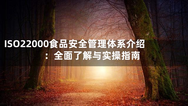 ISO22000食品安全管理体系介绍：全面了解与实操指南