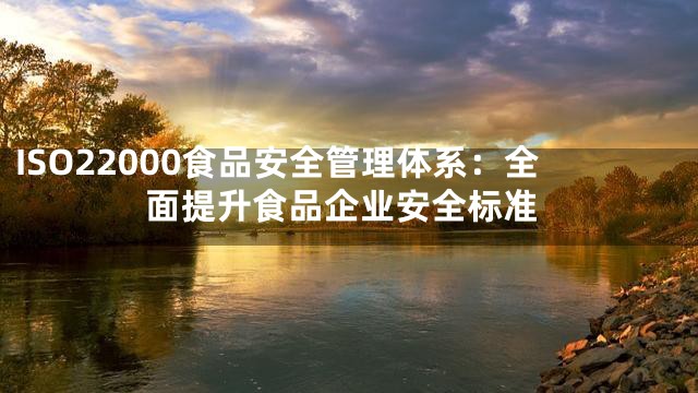 ISO22000食品安全管理体系：全面提升食品企业安全标准