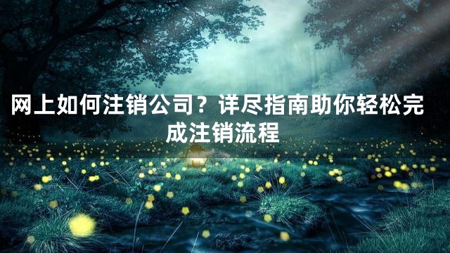 网上如何注销公司？详尽指南助你轻松完成注销流程