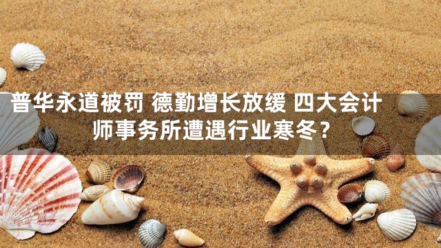 普华永道被罚 德勤增长放缓 四大会计师事务所遭遇行业寒冬？