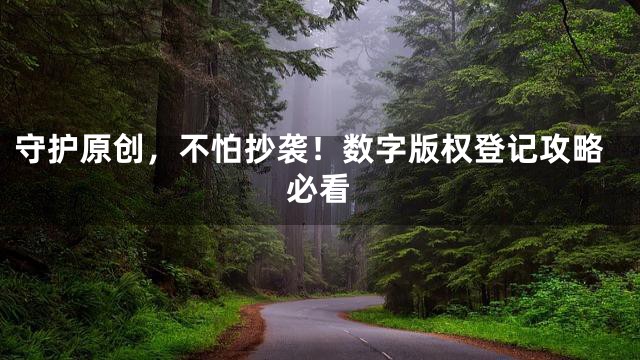守护原创，不怕抄袭！数字版权登记攻略必看