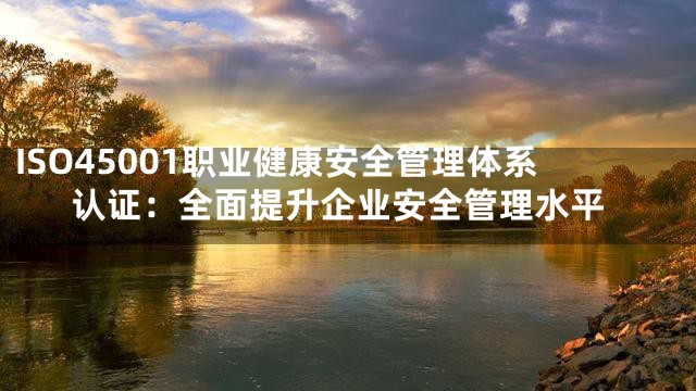 ISO45001职业健康安全管理体系认证：全面提升企业安全管理水平