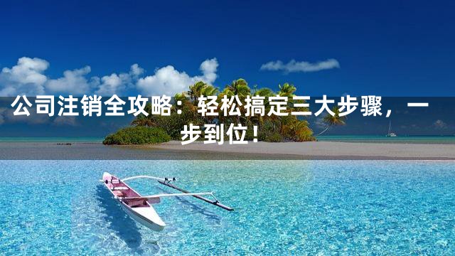 公司注销全攻略：轻松搞定三大步骤，一步到位！