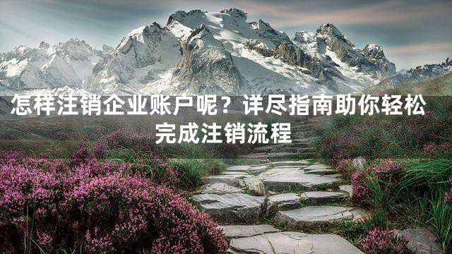 怎样注销企业账户呢？详尽指南助你轻松完成注销流程