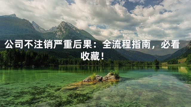 公司不注销严重后果：全流程指南，必看收藏！