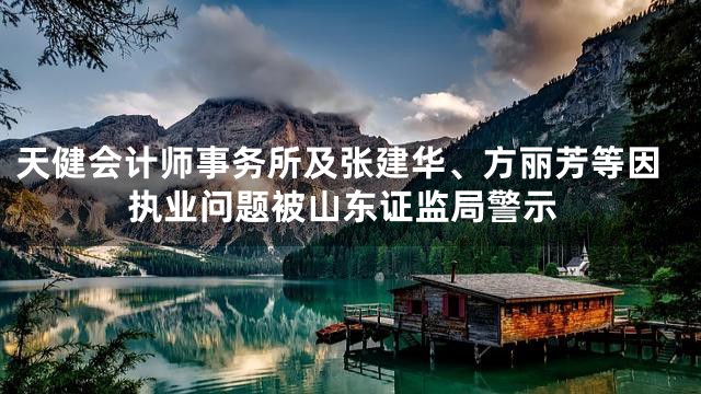 天健会计师事务所及张建华、方丽芳等因执业问题被山东证监局警示