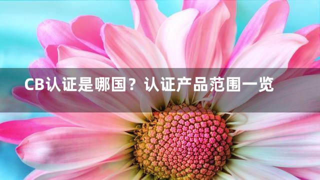 CB认证是哪国？认证产品范围一览