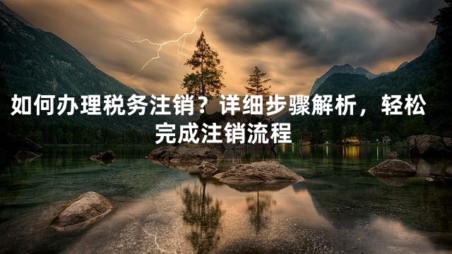 如何办理税务注销？详细步骤解析，轻松完成注销流程