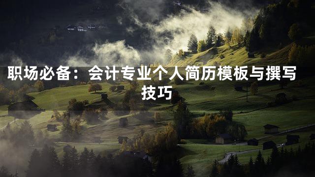 职场必备：会计专业个人简历模板与撰写技巧