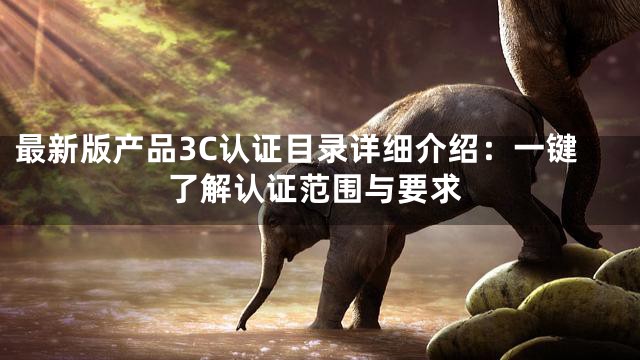 最新版产品3C认证目录详细介绍：一键了解认证范围与要求