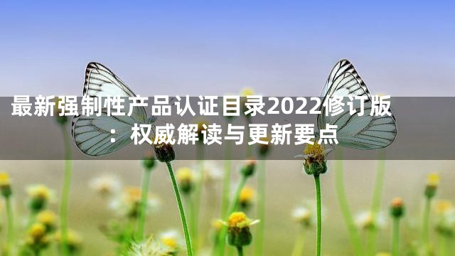最新强制性产品认证目录2022修订版：权威解读与更新要点