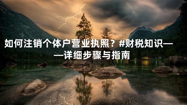如何注销个体户营业执照？#财税知识——详细步骤与指南