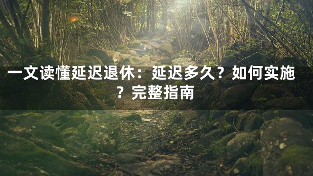 一文读懂延迟退休：延迟多久？如何实施？完整指南