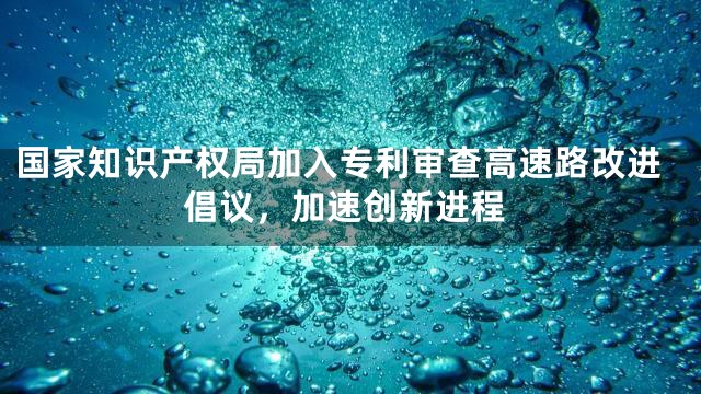 国家知识产权局加入专利审查高速路改进倡议，加速创新进程