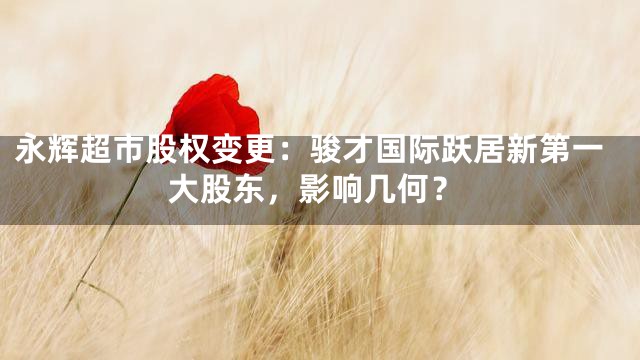 永辉超市股权变更：骏才国际跃居新第一大股东，影响几何？