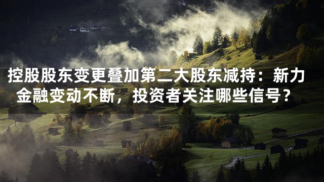 控股股东变更叠加第二大股东减持：新力金融变动不断，投资者关注哪些信号？