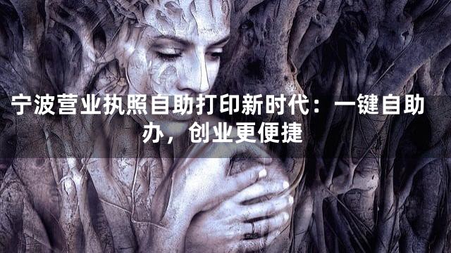宁波营业执照自助打印新时代：一键自助办，创业更便捷