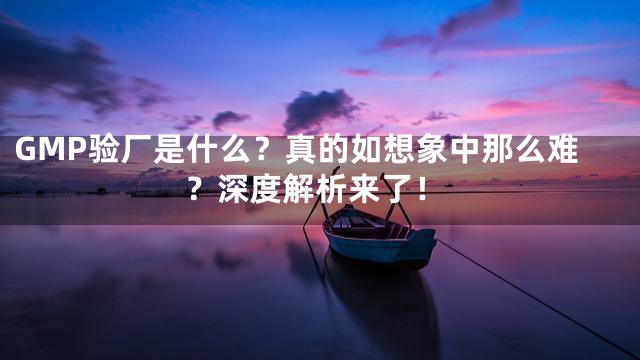 GMP验厂是什么？真的如想象中那么难？深度解析来了！