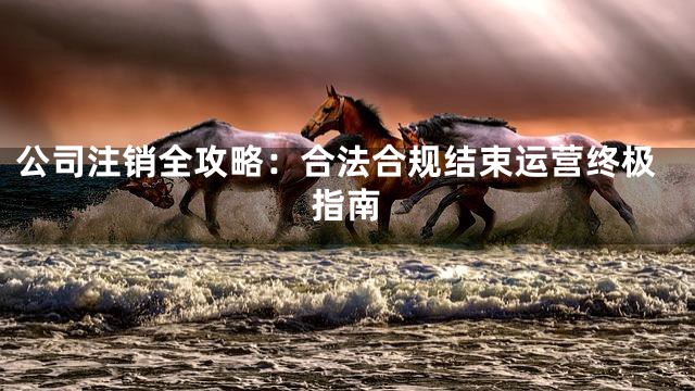 公司注销全攻略：合法合规结束运营终极指南
